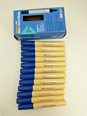 #ad #ad Eberhard Faber Water based Markers Blue 4000 Made in USA One Dozen Vintage Mkrs $18.99