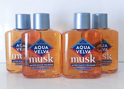 AQUA VELVA MUSK FIRMS amp; TONES AFTER SHAVE COLOGNE #ad $26.99