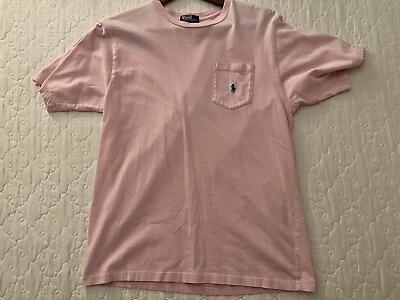 #ad Polo Ralph Lauren Pink Crew Neck T Shirt Size XL 20 For Boys amp; Small For Men $4.99