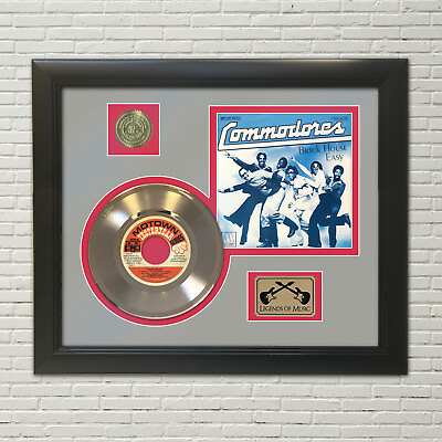 #ad Commodores Brick House Framed Picture Sleeve Gold 45 Record Display M4 $149.95