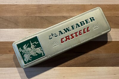#ad Vintage Old A.W. Faber Castell Pencil Tin Case Free Shipping $25.00