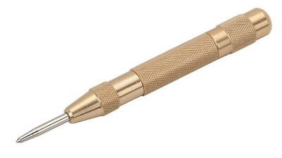 #ad #ad IRONTRON 5 in AUTOMATIC CENTER PUNCH Item# 44098 BRASS BODY ALLOY STEEL POINT $14.99