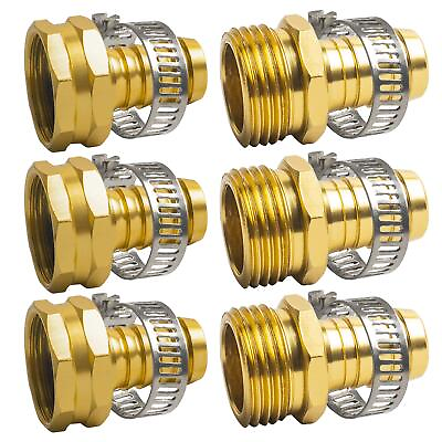 #ad 5 8 Garden Water Hose Connector Repair Mender Kit Ends Fittings Clamp New USA $11.33