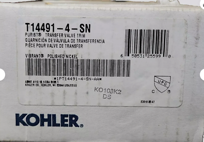 #ad Kohler T14491 4 SN Diverter Shower Trim $63.55