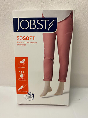 #ad Jobst 120326 SoSoft White 20 30mmHg X Large Knee Closed Toe Medical Stockings $52.00