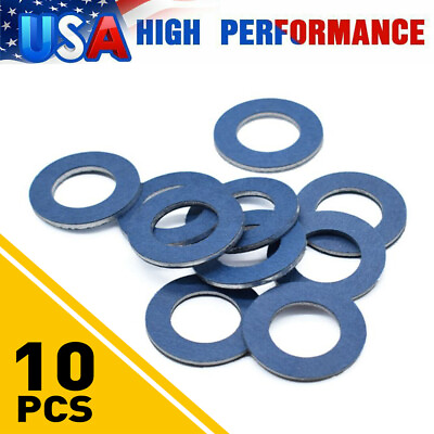 #ad 10PCS FIT FOR TOYOTA amp;LEXUS amp;SCION OIL PLUG DRAIN WASHER GASKETS 90430 12031 $12.09