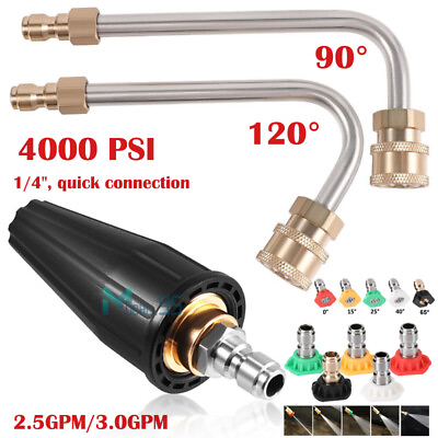 #ad 4000 PSI Pressure Washer Extension Wand Pressure Washer Rotating Turbo Nozzle $13.59