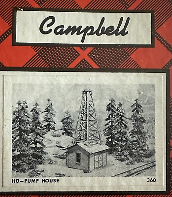 #ad #ad Campbell Scale Models Pump House #360 Unassembled Craftsman Kit  NIB $29.95