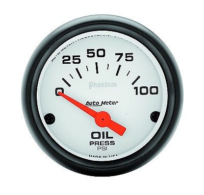 #ad Auto Meter Phantom Electric Oil Pressure Press Gauge 2 1 16 in. 0 100 psi 52mm $99.90