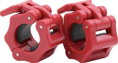 #ad 2Pcs Olympic 1 2quot; Inch Barbell Clamps Quick Release Standard Bar Weight Plates $19.39