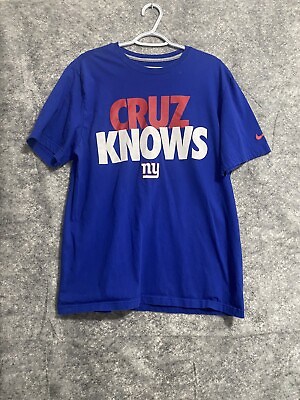 #ad New York Giants Mens Shirt Victor Cruz Knows XL Blue Football Casual Gym Nike $12.87