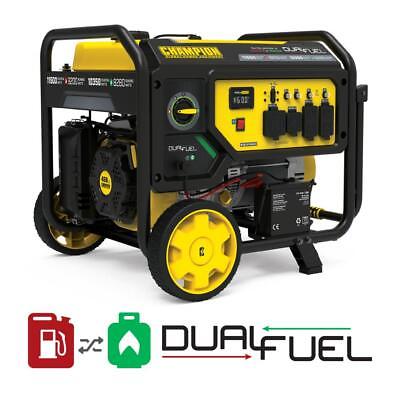 #ad Champion Power Equipment 9200 Watt Dual Fuel Portable Generator With Electric... $1239.00