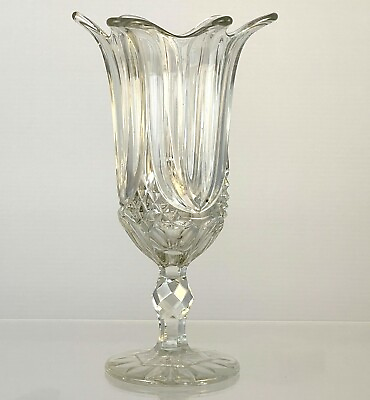 #ad EAPG Glass Tulip amp; Sawtooth 10quot; Celery Vase 1854 Bryce Richards amp; Co. Excell $99.99
