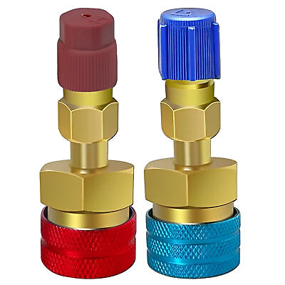 #ad R134 To R12 High low Pressure Adapter For A C Refrigerant Charge Brass Connector $16.97