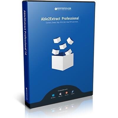 Able2Extract Pro v18 for PC Convert Edit OCR and Create PDFs Word Excel $19.95