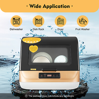 #ad Compact Countertop Dishwasher Portable Mini Dish Washer 4 Washing Programs 110V $171.58