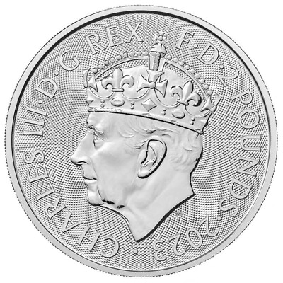 #ad Great Britian 2023 £2 1 oz Silver King Charles III Coronation Royal Cypher BU $33.99