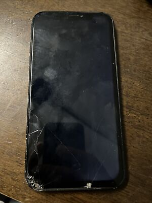 Apple iPhone XR 64GB Black PARTS ONLY Cracked Screen #1427 $32.59