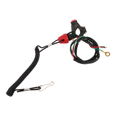 #ad EJJ 1x Engine Cord Lanyard Kill Stop Switch Safety Tether 12V CO For Motor ATV $8.54