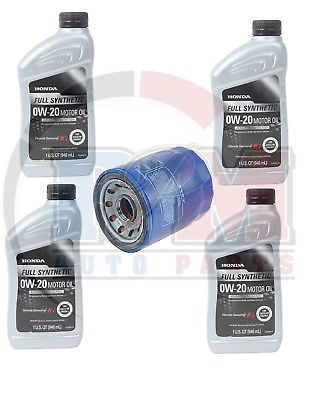 GENUINE FOR HG 0W 20 Synthetic Oil 4 qts Honda Oil Filter Oil Change Kit #ad #ad $71.88