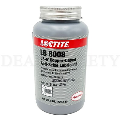 Loctite General Purpose Anti Seize Lubricant: Copper Graphite LB 8008 8 oz $13.99