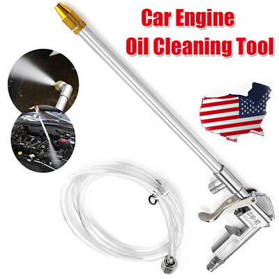 Car Air Pressure Cleaning Gun Engine Oil Cleaner Degreaser Sprayer Tool W Hose $10.97