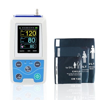 #ad 24 hours ambulatory blood pressure monitor NIBP holter sphygmomanometer3 cuffs $179.00