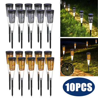 #ad 10PCS Solar Garden Lights Outdoor Waterproof Landscape LED Lights Pathway Yard $20.99