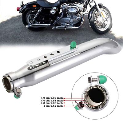 #ad 20quot; Universal Motorcycle Exhaust Pipe Silencer Muffler For Harley Cafe Racer $42.89