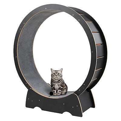 #ad 41quot; Large Cat Exercise Wheel Wooden Cat Treadmill Running Wheel Cat Sport Toy $91.99