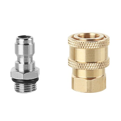#ad Set Hose adapter Parts Pressure Plug Brass Bottle Coupling Female 2pcs $10.24