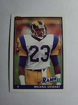 #ad MICHAEL STEWART 1991 TOPPS FOOTBALL CARD # 531 D7671 $1.59