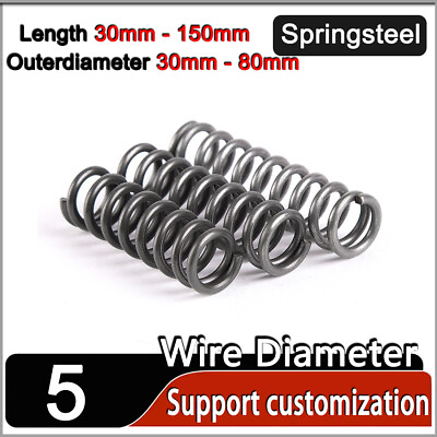 #ad #ad Compression Spring 5mm Wire Dia Springsteel Pressure Coil Springs All Lengths $10.89