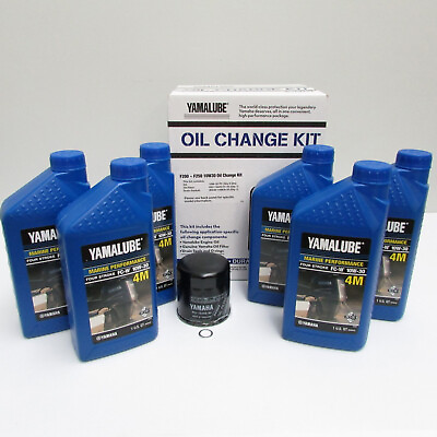 #ad #ad Yamaha New OEM F200 F225 F250 10W30 Oil Change Kit Yamalube LUB MRNLG KT 10 $72.59