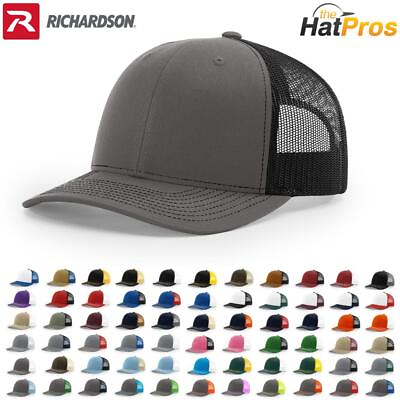 #ad Richardson 112 Trucker Hat Snapback 2 Tone Hat Meshback Hat Trucker Cap OSFM $10.95
