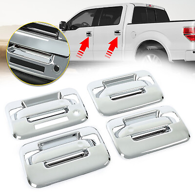 #ad For Ford F 150 4 Door With KeyPad 2004 2014 Crew Cab Chrome Door Handle Covers $19.55
