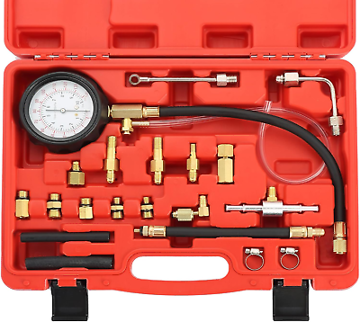 #ad 0 140PSI Fuel Injector Injection Pump Pressure Tester Gauge Kit Car Tools $37.42