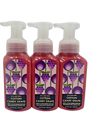 #ad Bath amp; Body Works LOT 3 Cotton Candy Grape Gentle amp; Clean Foaming Hand Soap 8.75 $22.61