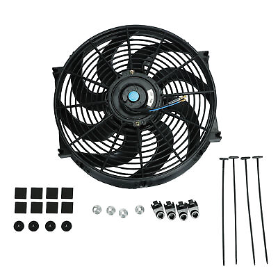 #ad 14quot; inch Universal Slim Pull Push Racing Electric Radiator Engine Cooling Fan $19.99