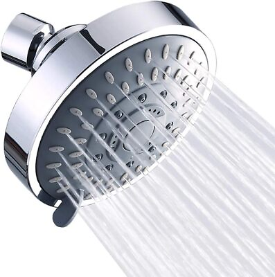 #ad Shower Head High Pressure Rain Fixed Showerhead 5 Setting with Adjustable Metal $29.00