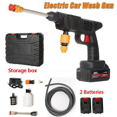 48V 300W High Pressure Car Washer Portable Car Wash Cleaner Machine Water Gun #ad #ad $45.07