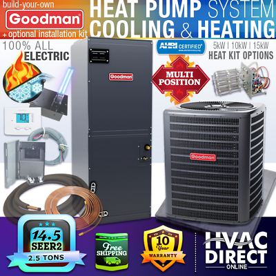 #ad #ad 2.5 Ton Goodman Heat Pump AC Split System Central Air Conditioner 14.5 SEER2 $3325.95