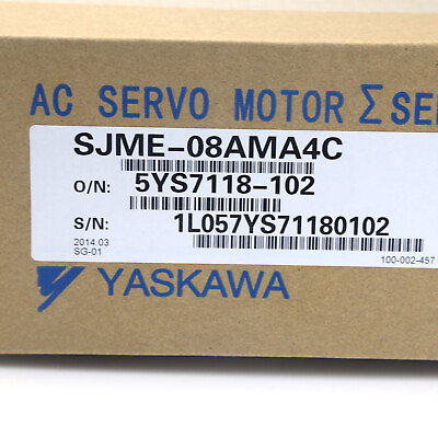 #ad Yaskawa SJME 08AMA4C AC Servo Motor SJME08AMA4C New In Box Expedited Shipping $310.00