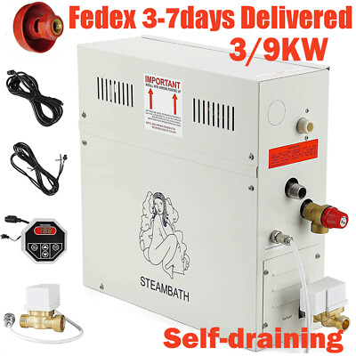 #ad 3KW 9KW Self Draining Steam Generator 220V SPA Controller Home Sauna Humidifier $250.65