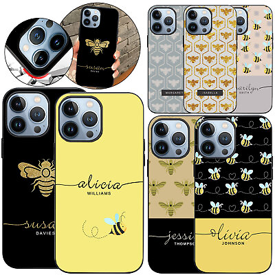 CASE Personalized Bee For iPhone 14 Pro MAX 13 Mini 12 11 XR SE Phone Soft Cover $7.99