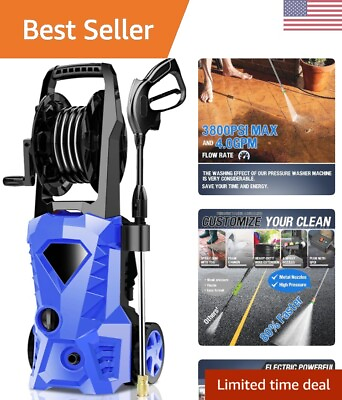 High Power Electric Pressure Washer 3800 PSI 4.0 GPM 4 Quick Changeover S... #ad $351.99