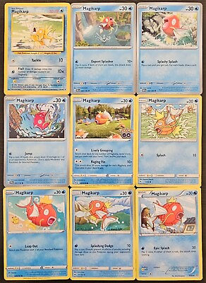 #ad 9x Magikarp Base Set Pokemon Card Collection Set Deck Building Water $8.60