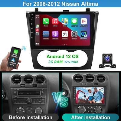 #ad Android 12 For 2008 2012 Nissan Altima Teana Carplay 9quot; Car Radio GPS Navi $114.99