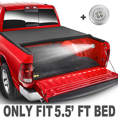 #ad #ad Truck Tonneau Cover For 2004 2015 Nissan Titan 5.5FT Bed Soft Roll Up w Lamp $128.95
