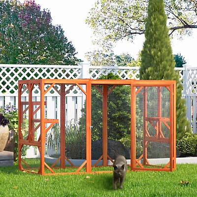 #ad COZIWOW Cat House Outdoor Catio Cat Play Run Enclosures Indoor Kitty Window Cage $129.99
